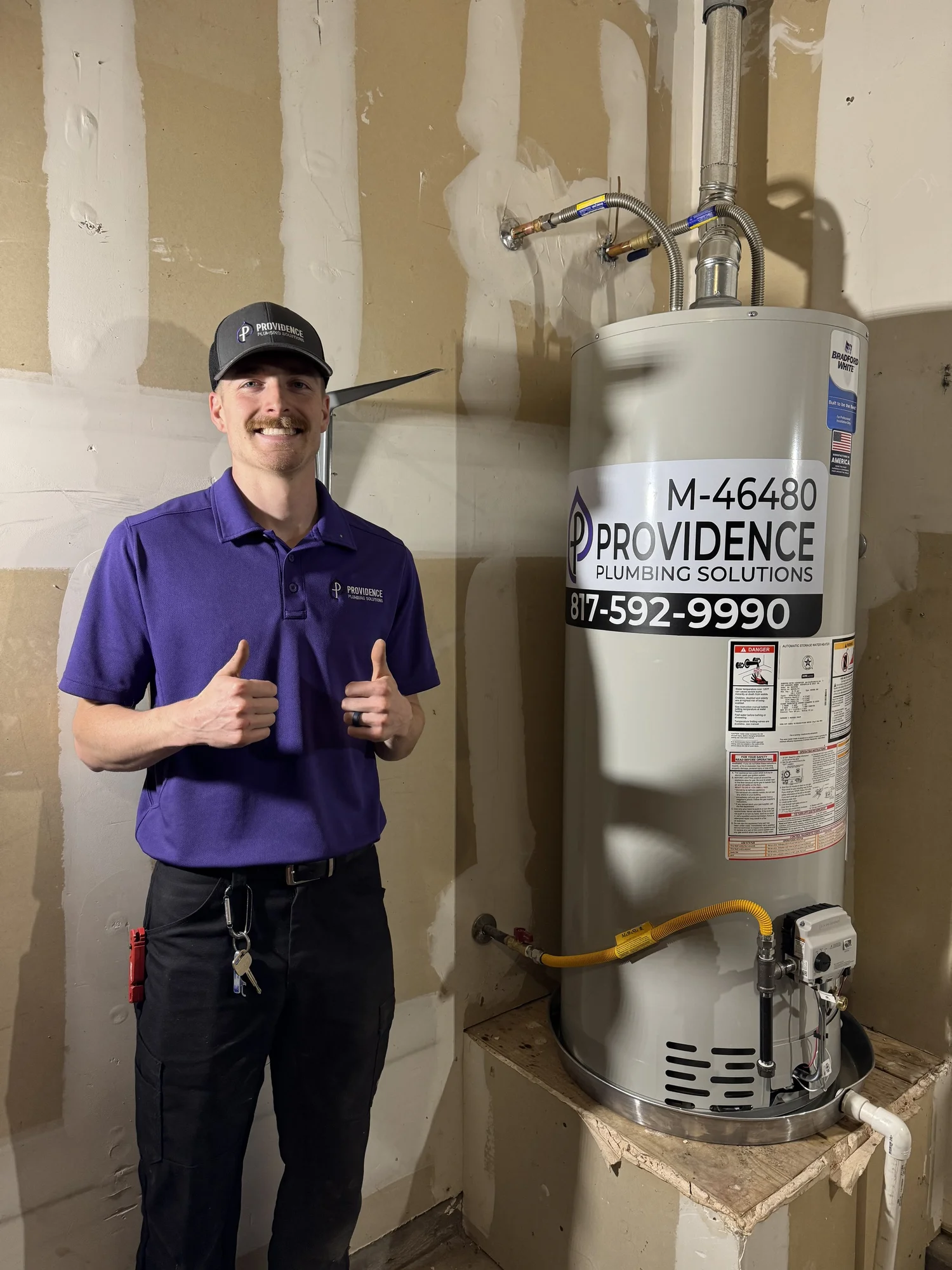 Completed plumbing job
